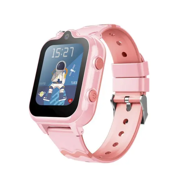 Ceas Smartwatch Pentru Copii Wonlex KT18 Pro cu Functie Telefon, 2 camere, Localizare, Apel video, Istoric, Magazin aplicatii, Roz