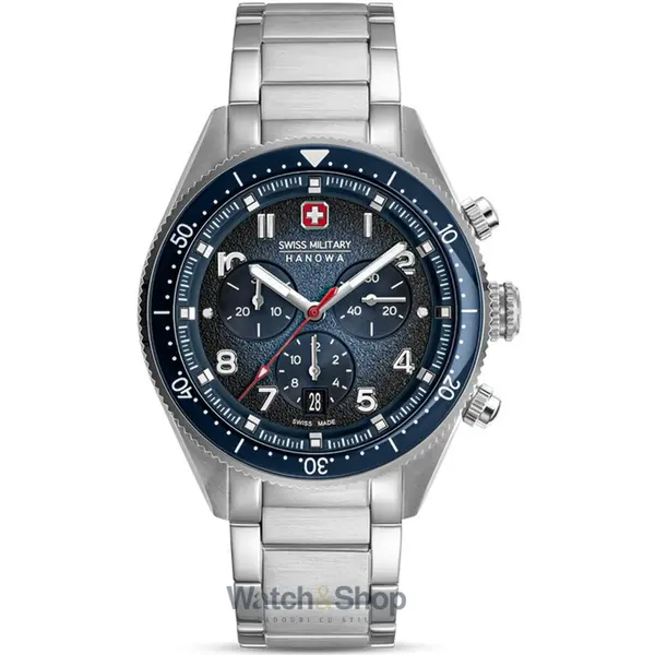 Ceas Swiss Military Hanowa Swiss Military Hanowa SMWGI0003804 Mens Watch Greyhound Chrono 43mm 10ATM