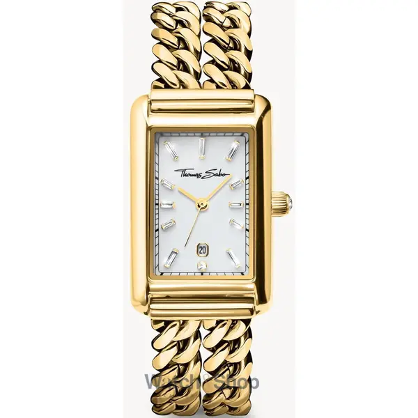Ceas Thomas Sabo Thomas Sabo WA0429-291-207 Ladies Watch Rectangular Gold-Colored 22mm 3ATM