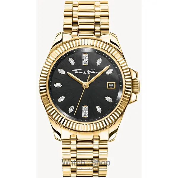 Ceas Thomas Sabo Thomas Sabo WA0431-291-207 Ladies Watch black-gold 33mm 5ATM