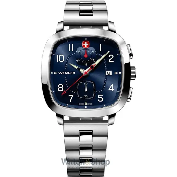 Ceas Wenger Wenger 01.1933.111 Mens Watch Vintage Sport Chronograph 40mm 5ATM