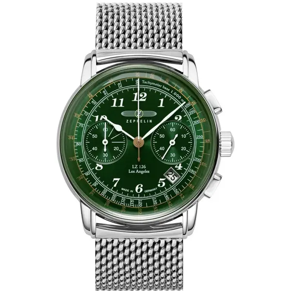 Ceas Zeppelin Zeppelin 7614M-4 Mens Watch Los Angeles Chronograph 42mm 5ATM
