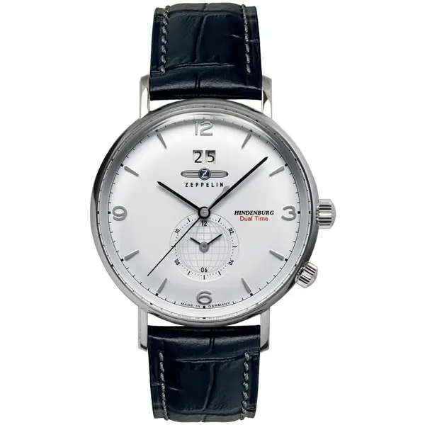 Ceas Zeppelin Zeppelin 8044-1 Mens Watch Hindenburg Dual Time 40mm 5ATM