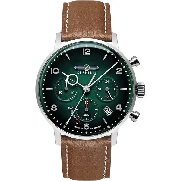 Ceas Zeppelin Zeppelin 8086-4N Hindenburg LZ129 Chronograph Mens Watch Solar 41mm 5ATM