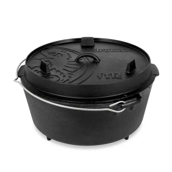 Ceaun de fonta cu picioare 10l premium cu maner si picioruse Petromax Germania
