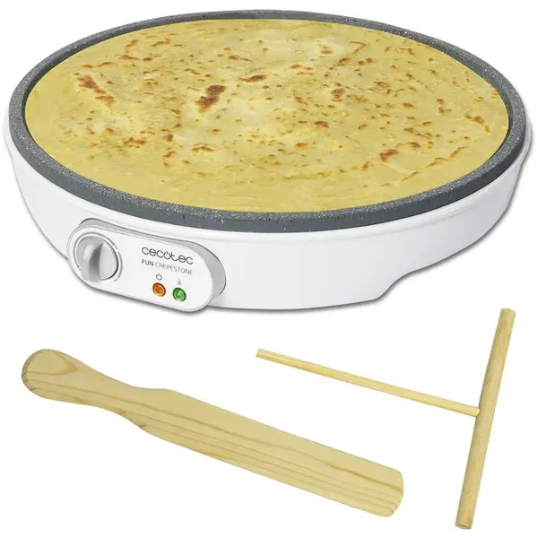 CECOTEC Aparat pentru preparat clatite CECOTEC, 8009, 1000W, Diametrul placii 30cm, Alb