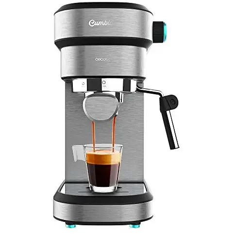 CECOTEC Espressor Cecotec Cafelizzia 890, Espresso si cappuccino, 1350 W, sistem termobloc, presiune 20 bar, mod automat pentru 1-2 cafele, bagheta de abur pivotanta, capacitate 1, 2 litri, Gri