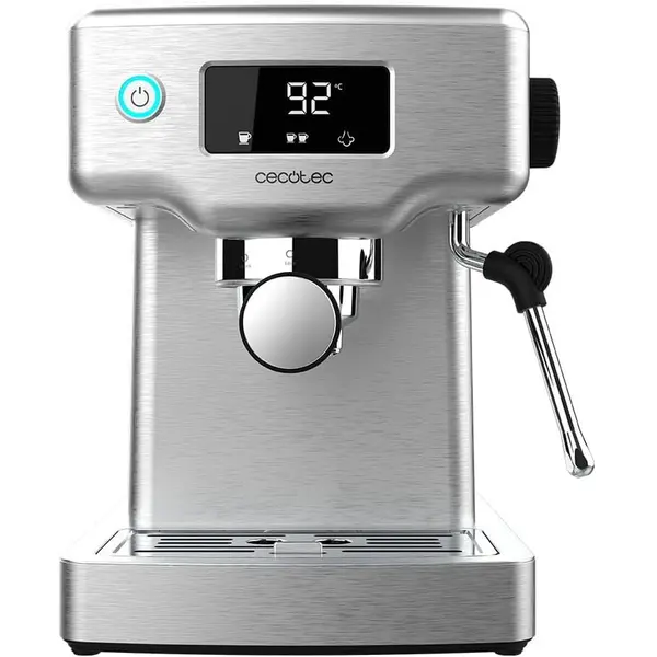 CECOTEC Espressor manual Cecotec Power Espresso 20 Barista Compact, 1465 W, 1.8 l, 20 bar, 2 cesti, evaporator, Argintiu