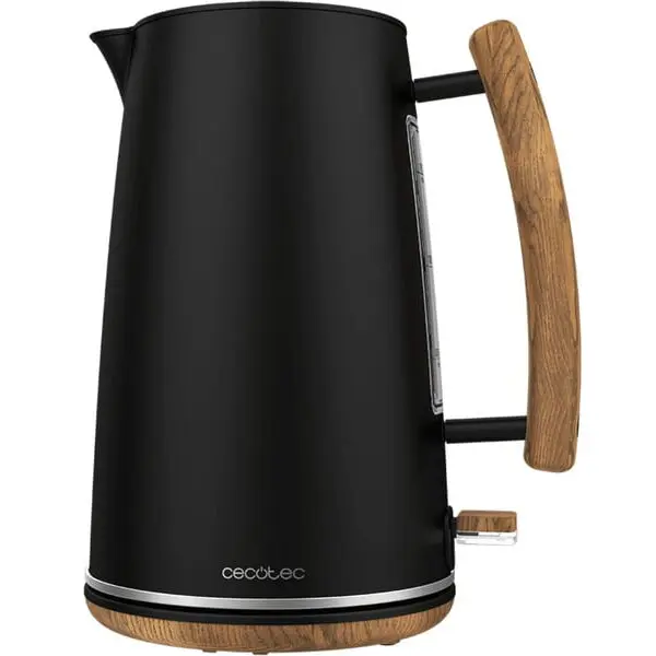 CECOTEC Fierbator de apa Cecotec Thermosense 400, cu maner din lemn, 3000 W, 1.7 L, Negru