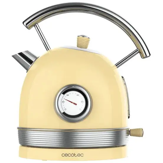 CECOTEC Fierbator de apa Vintage Cecotec Thermosense 420, 1.8 L, 2200 W, Galben