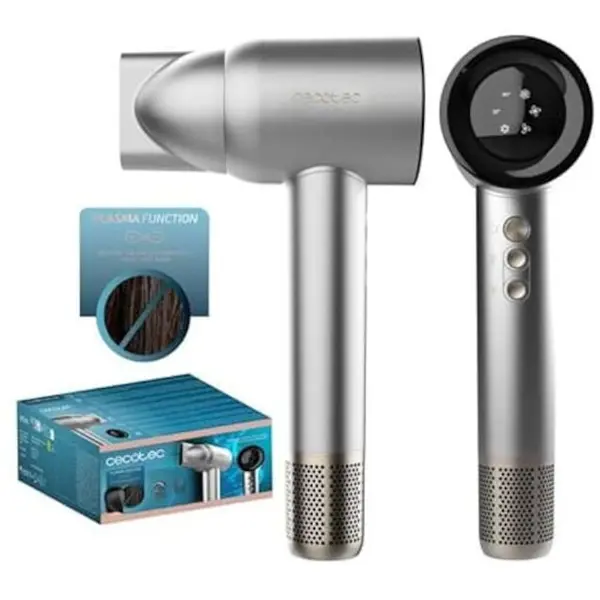 CECOTEC Uscator de par Cecotec IoniCare RockStar Nano IonTech, 1600 W, control inteligent al temperaturii, 3 trepte temperatura, 3 viteze, functie de memorie, Aluminiu