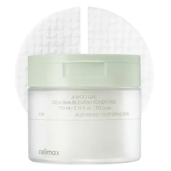 Celimax - Ji Woo Gae Cica BHA Blemish Toner Pad, 60pcs