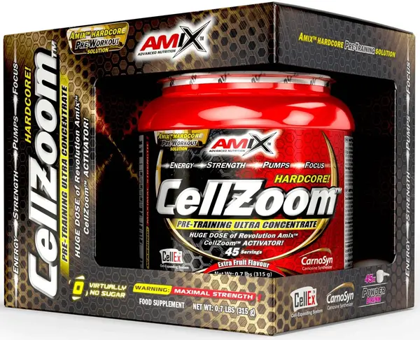 CellZoom Hardcore Activator, punch de fructe, 315 g, Amix