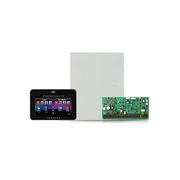 Centrala alarma antiefractie Paradox Digiplex EVOHD cu tastatura TM50 si carcasa, 8 partitii, 8-192 zone, 5-32 PGM