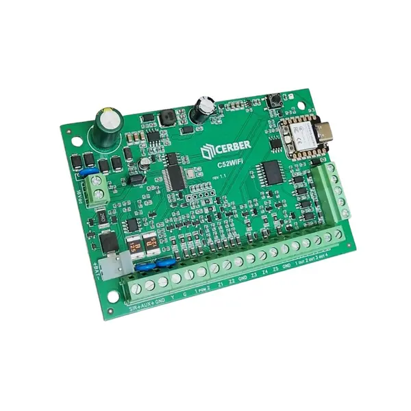 Centrala alarma wireless Cerber C52 WiFi, 2 partitii, 10 zone, control de la distanta