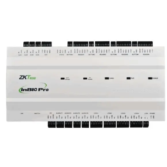 Centrala de control acces biometrica pentru 4 usi bidirectionale ZKTeco INBIO-4-2PRO software ZKBioSecurity