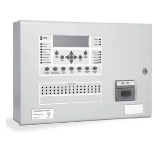 Centrala de incendiu cu 2 bucle Kentec ENSH63962 03 cu 48 LED-uri de zona, montaj aparent, cu cheie de activare