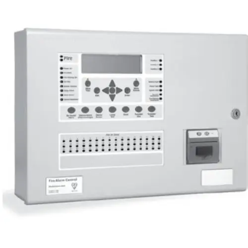 Centrala de incendiu cu 4 bucle Kentec ENH63484 14* cu 48 LED-uri de zona, montaj ingropat
