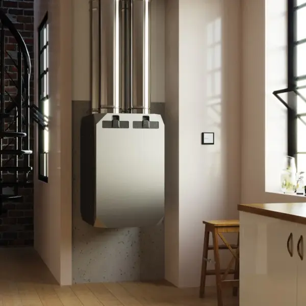 - Centrala de Ventilatie cu recuperare de caldura BSK NOTUS cu montaj pe perete, Debit de aer 375 m3/h, Conexiune WiFi integrata (controller optional), Montaj Orizontal sau Vertical