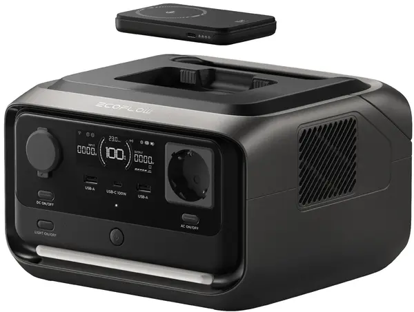 Centrală electrică portabilă EcoFlow - RIVER 3 PLUS WIRELESS, negru