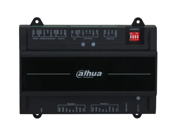 Centrala TCP/IP pentru control acces, 2 usi, bidirectionala, Wiegand, RS-485, PoE, Dahua ASC2202B-S