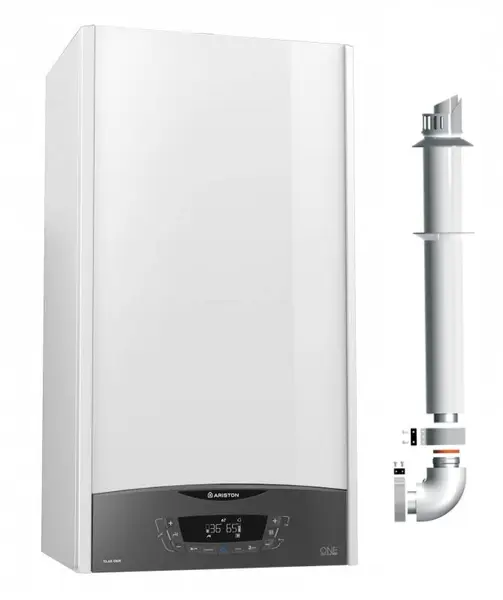 Centrala termica in condensare Ariston CLAS ONE+ WIFI 24 KW pentru incalzire si preparare ACM, kit evacuare inclus