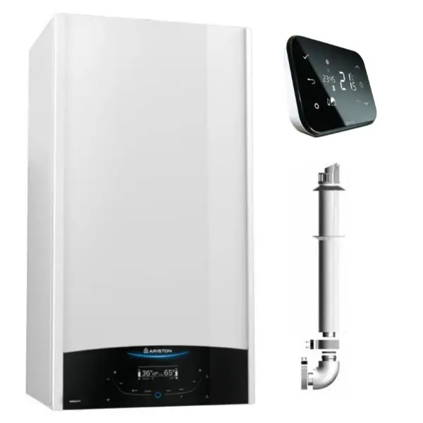Centrala termica pe gaz in condensare Ariston Genus One Plus WIFI 35 kW si Salus IT500 wifi termostat ambient cu control prin internet, 5 ani garantie
