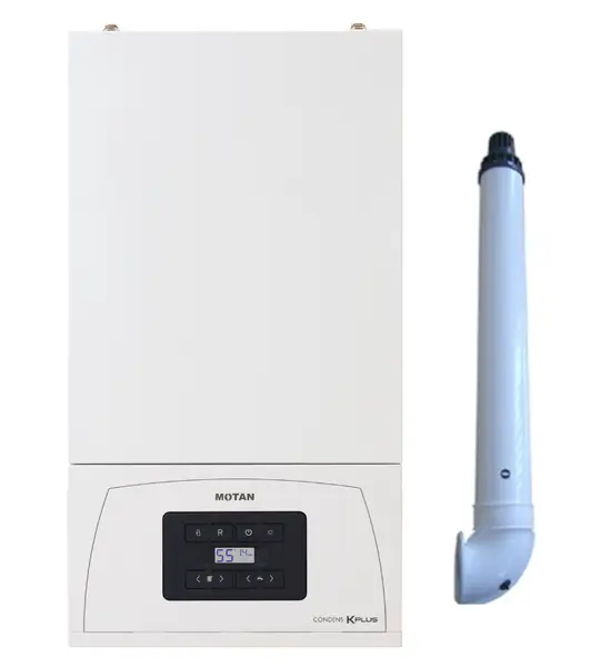 Centrala termica pe gaz in condensare Motan Condens KPlus, 22.5 kW putere Incalzire si 25 kW putere ACM, kit evacuare inclus