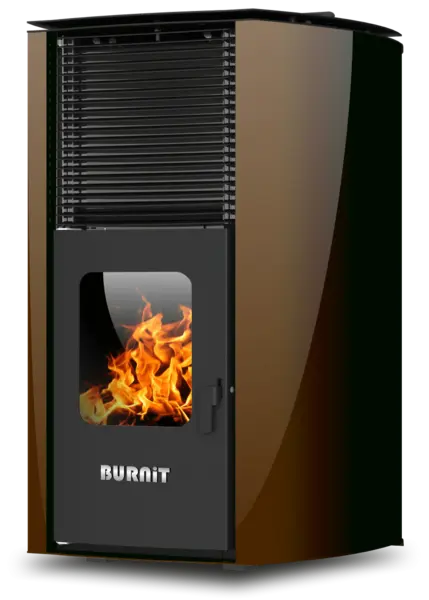 Centrala termosemineu pe peleti Burnit Advant Novation Brown 25 kw, echipata cu pompa de circulatie, vas de expansiune, automatizare, suprafata pana la 160 metri patrati