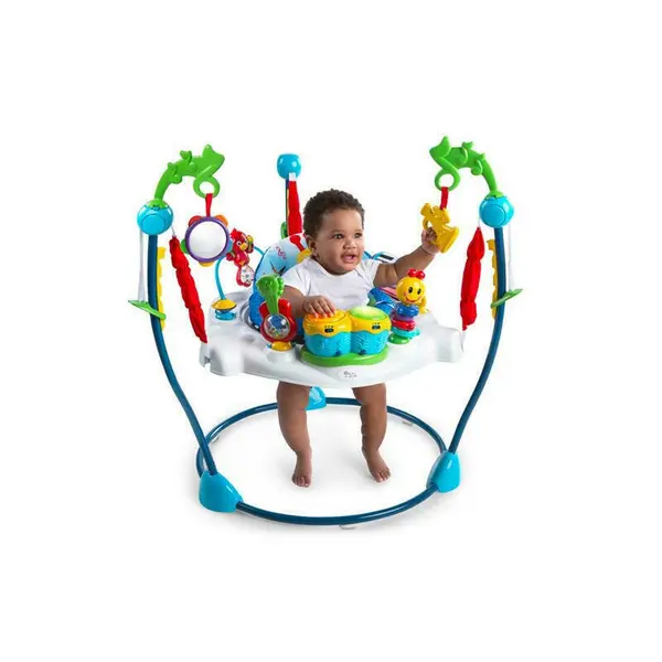 Centru de activitati, Baby Einstein, Jumper integrat, Rotire 360 grade, Cu lumini, sunete, 4 pozitii de ajustare pe inaltime, De la 6 luni, Sustine 11 kg, Multicolor