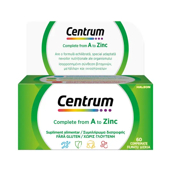 Centrum Complet de la A la Zinc, 60 comprimate, Haleon