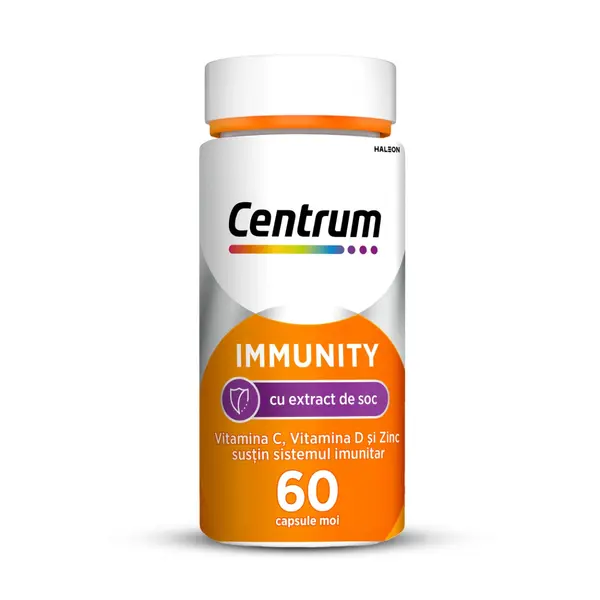 Centrum Immunity cu extract de soc, 60 capsule, Haleon