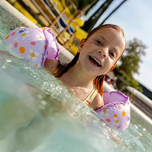 Centură aripioare adaptabilă înot piscină Tiswim allpop Mov Copii 15-30 kg