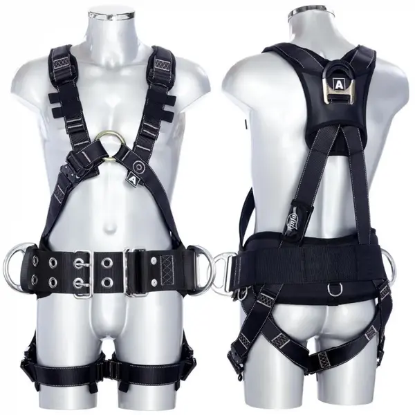 Centura complexa multifunctionala alpinism utilitar, culoarea galben, Vertiqual AUTOMATIC V55 SEQUOIA S-M, NEGRU