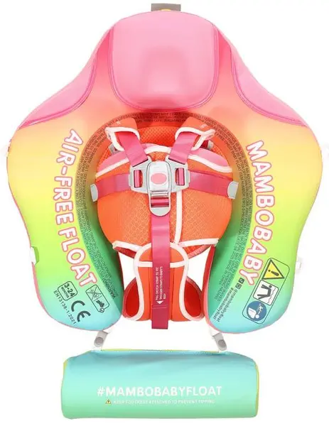 Centură de înot pentru bebeluși Mambobaby – Curcubeu, până la 15 kg