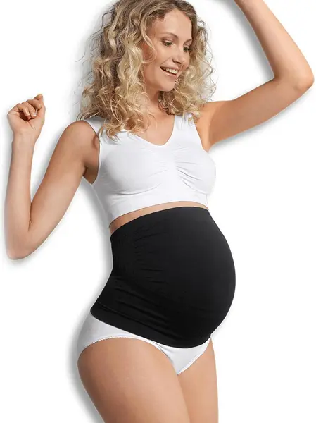 Centura de sustinere fara cusaturi, pentru gravide Carriwell, marimea M, neagra