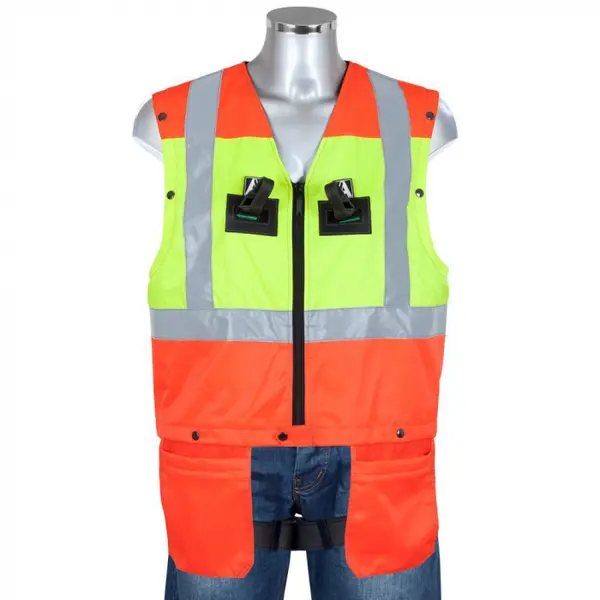 Centura integrata in, culoarea multicolor, vesta reflectorizanta Vertiqual HIGHLIGHT PLUS XXL, MULTICOLOR