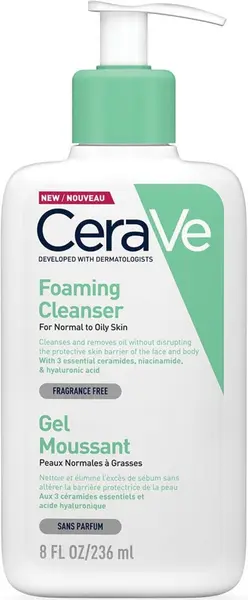 CeraVe Gel de curățare spumant pentru față și corp, 236 ml