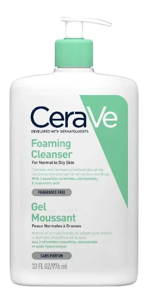 CeraVe Gel de curățare spumant pentru față și corp, 976 ml (Limitat)