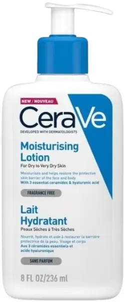 CeraVe Loțiune hidratantă pentru față și corp, 236 ml