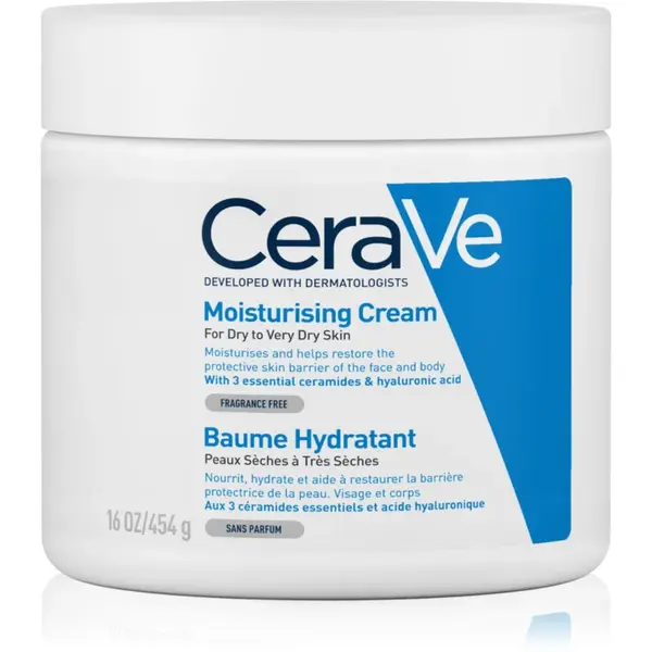 CeraVe Moisturizers Crema hidratanta pentru fata si corp pentru pielea uscata sau foarte uscata 454 g