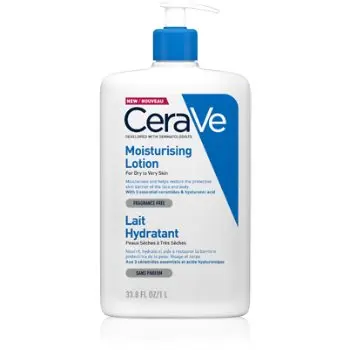 CeraVe Moisturizers Lotion loțiune hidratantă pentru corp și față pentru pielea uscata sau foarte uscata