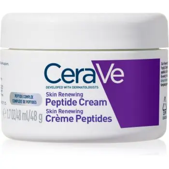 CeraVe Skin Renewing Peptide Cream cremă regeneratoare de noapte, pentru refacerea densității pielii