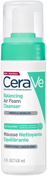 CeraVe Spumă de aer echilibrantă pentru curățarea feței, 148 ml