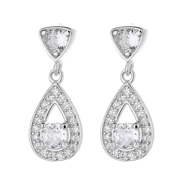 Cercei argint 925, JW843, model elegant, placati cu rodiu