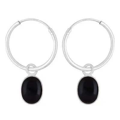 Cercei argint onix negru | Marquise 2
