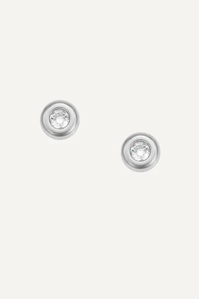 Cercei Bezel Stud - Silver