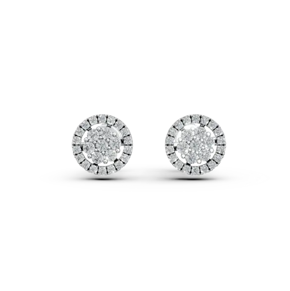 Cercei din aur alb cu diamante de 0.276ct