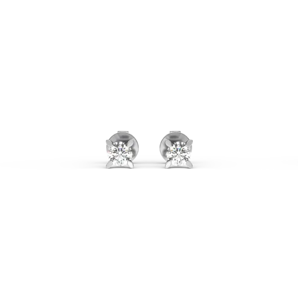 Cercei din aur alb cu diamante de 0.2ct