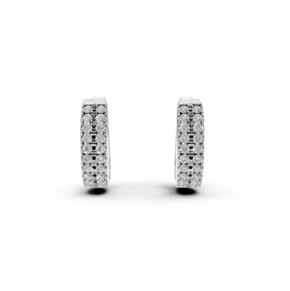 Cercei din aur alb cu diamante de 0.32ct